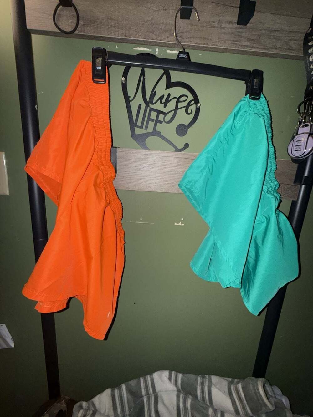 Danskin Now Athletic Shorts Size L (12-14) Lot of 2 Orange & Teal